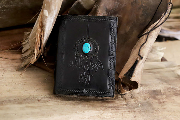 Leather deckle edge paper journal