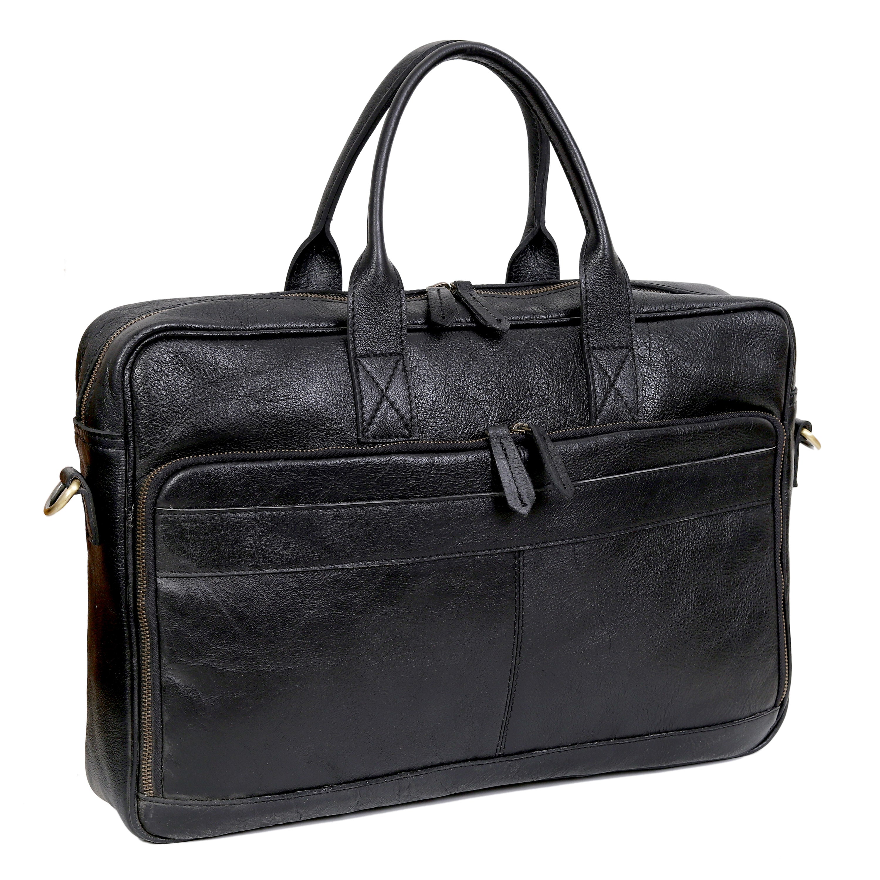 Professional Leather Briefcase for Men with Laptop Space
