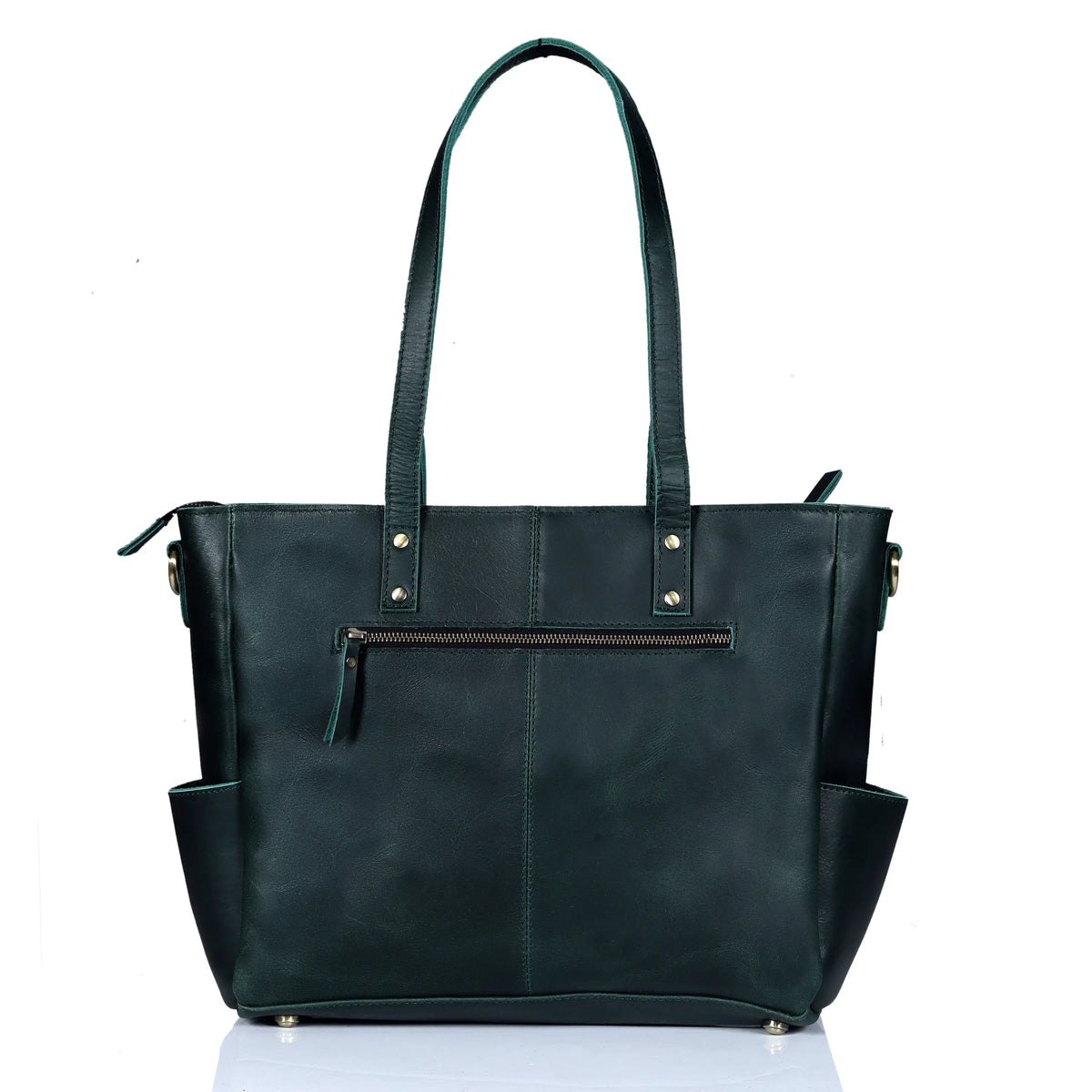 MARILYN BUFFALO LEATHER LAPTOP TOTE BAG - denverleathercraft
