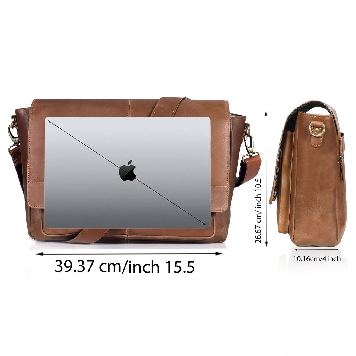 JAVIS UNISEX LEATHER MESSENGER BAG - denverleathercraft