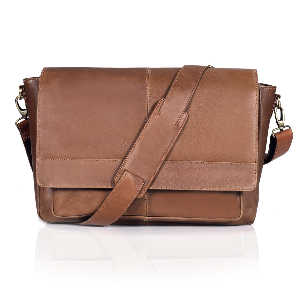 JAVIS UNISEX LEATHER MESSENGER BAG - denverleathercraft