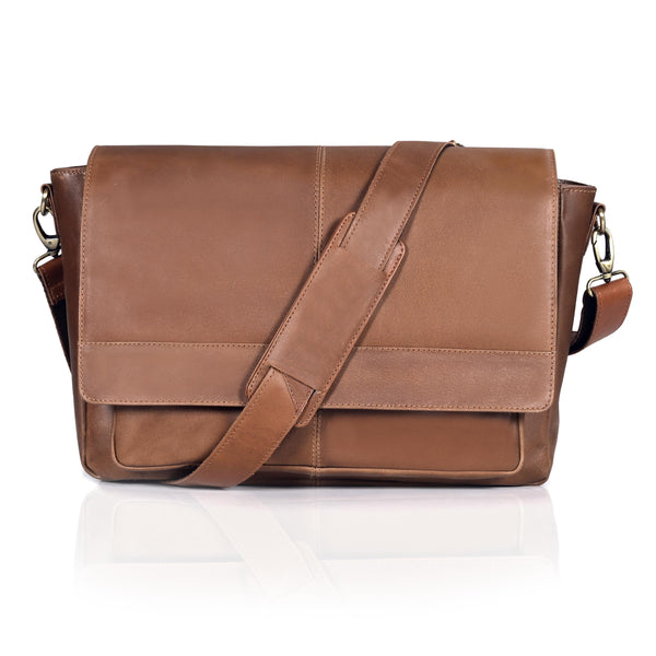 JAVIS UNISEX LEATHER MESSENGER BAG