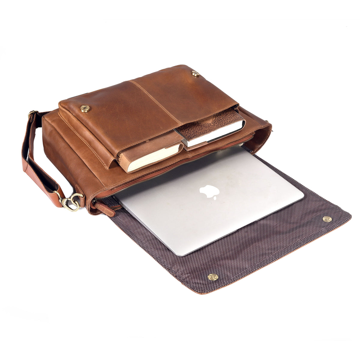 JAVIS UNISEX LEATHER MESSENGER BAG - denverleathercraft