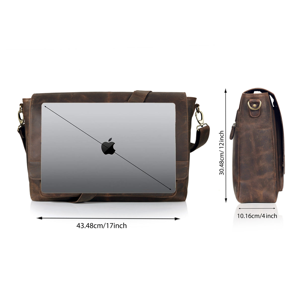 JAVIS UNISEX LEATHER MESSENGER BAG - denverleathercraft