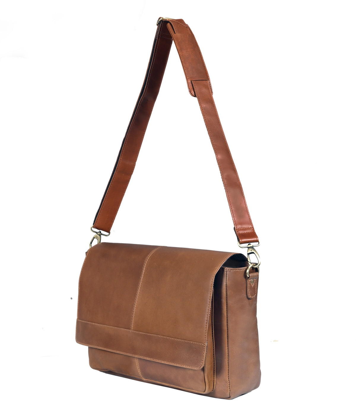 JAVIS UNISEX LEATHER MESSENGER BAG - denverleathercraft