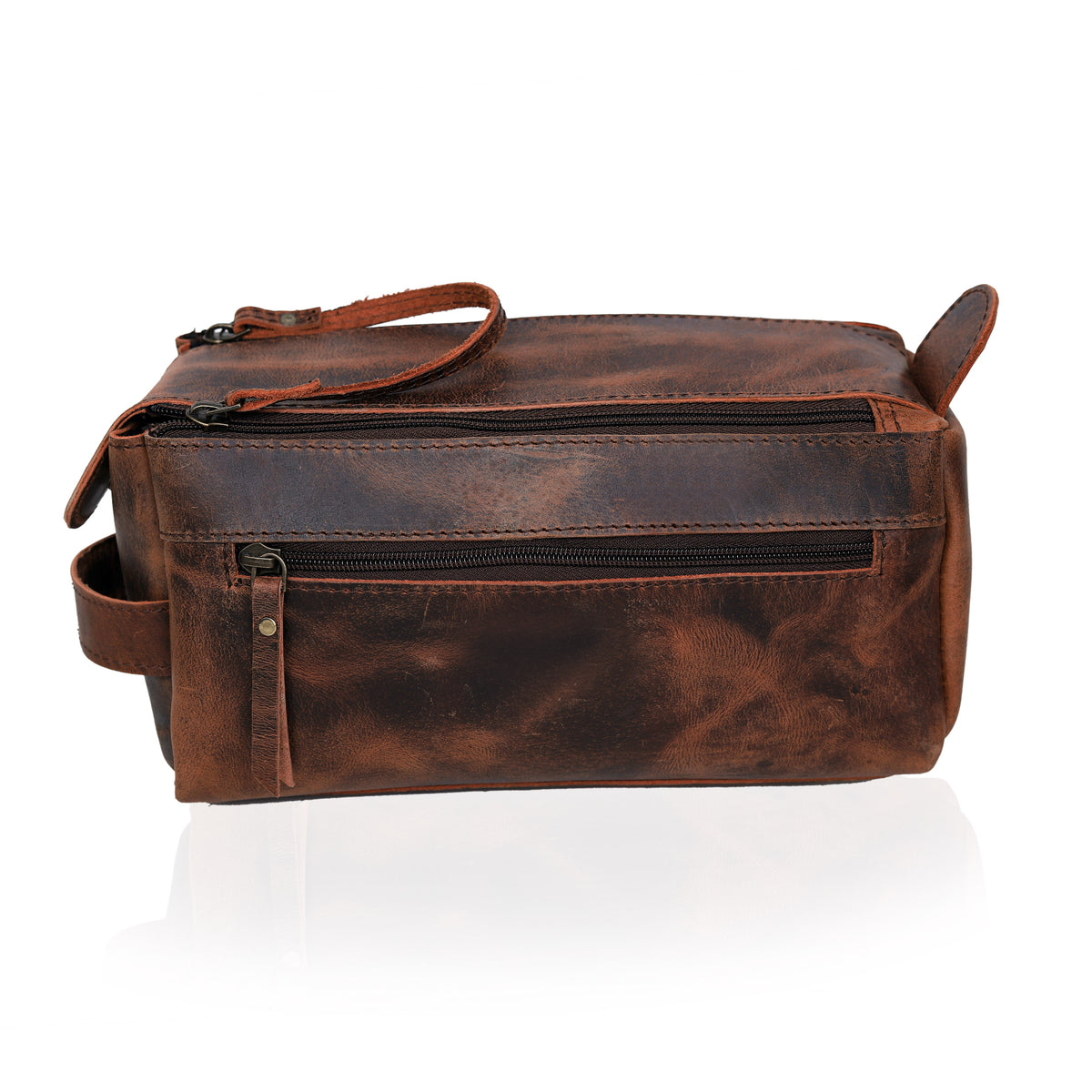 DAVID LEATHER TOILETRY DOPP KIT BAG - denverleathercraft