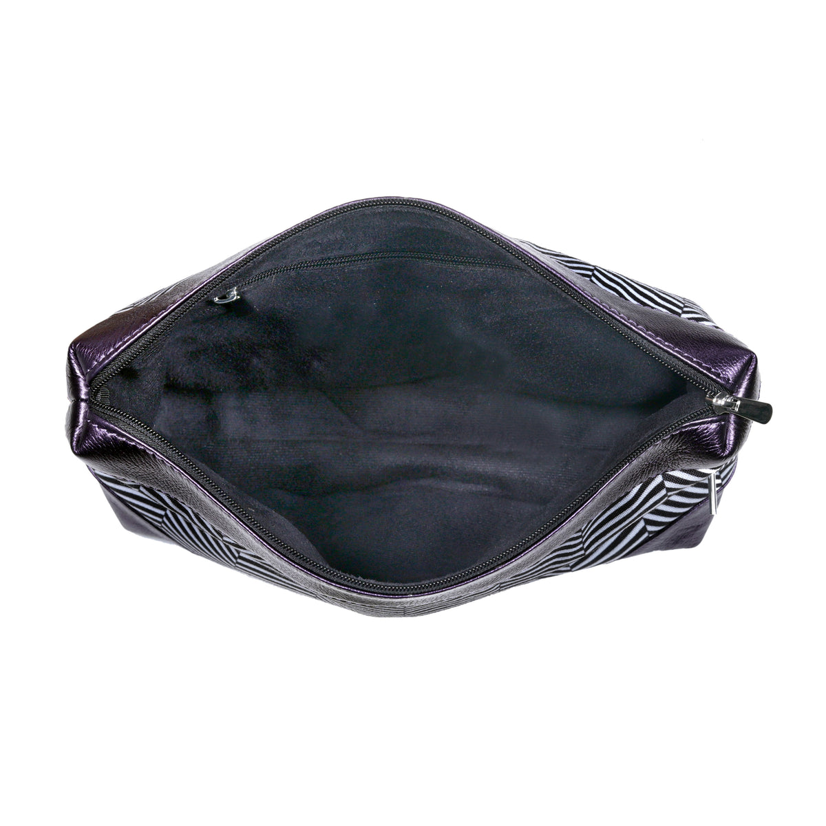 SEINNA LEATHER TOTE BAG - PEBBLED METALLIC BERRY PURPLE - denverleathercraft