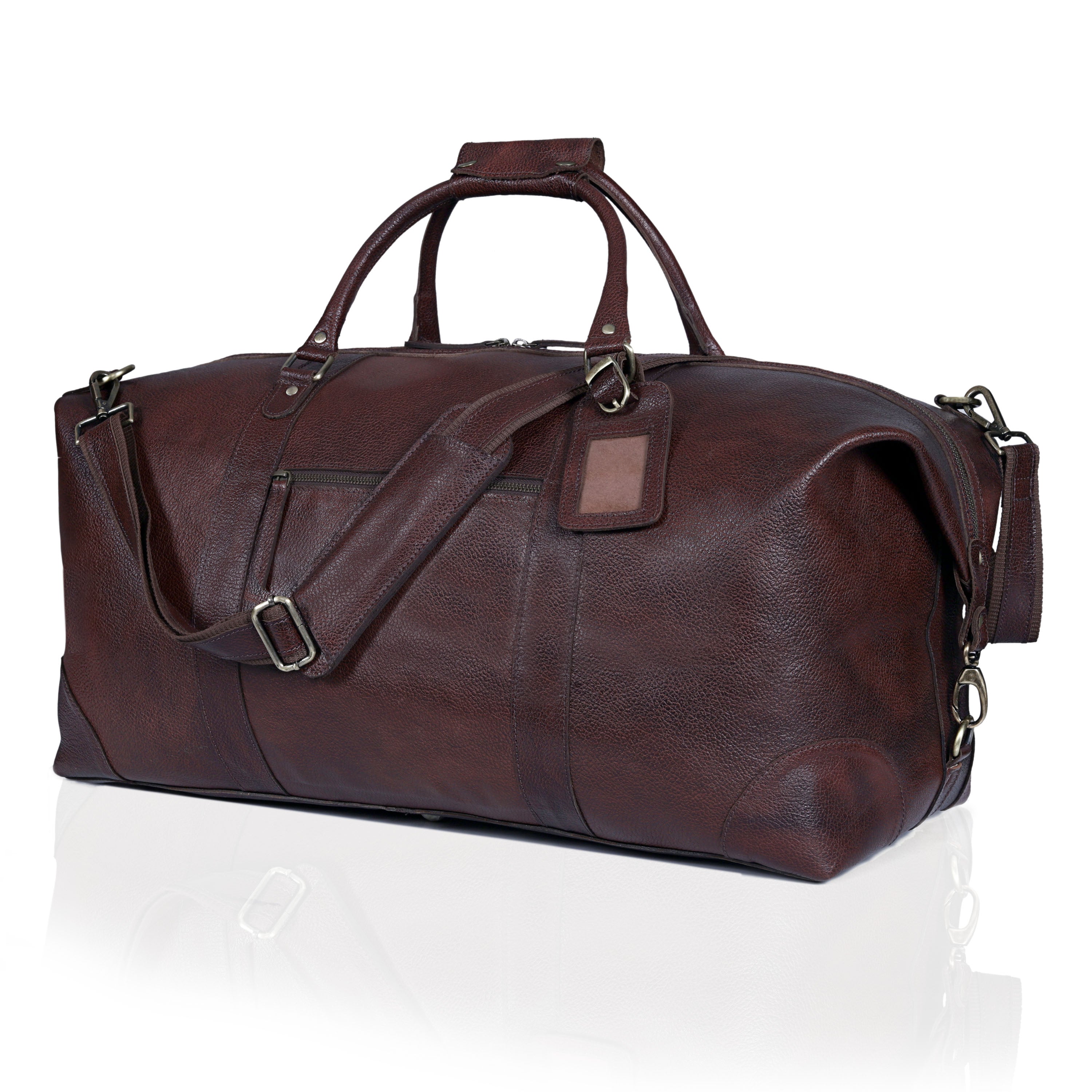 Dutch Brown Leather Duffel Bag for Men | Premium Travel Bag