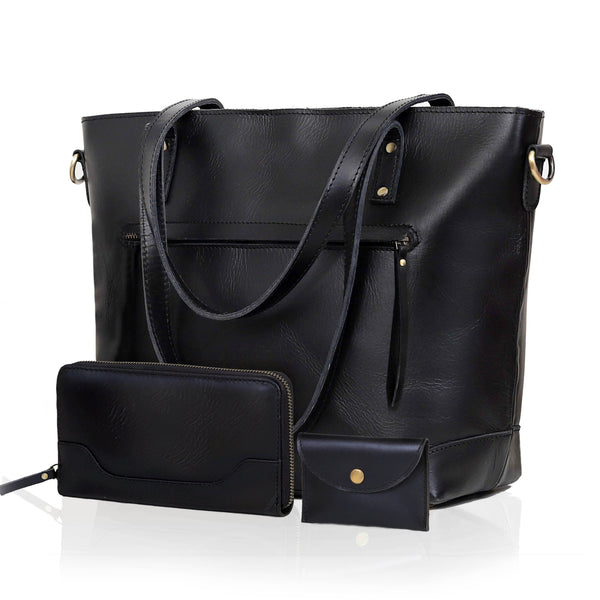 Marilyn Buffalo Leather Tote Combo