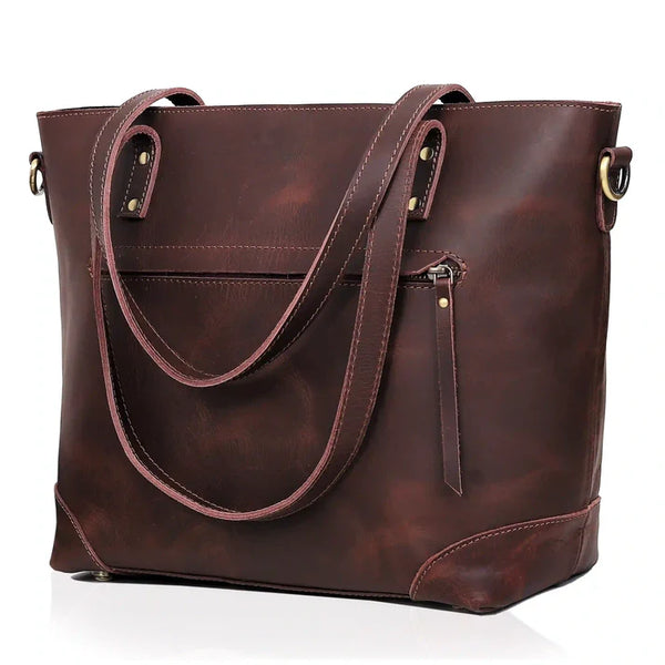 MARILYN BUFFALO LEATHER TOTE BAG