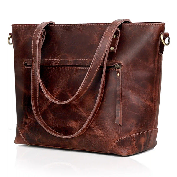 MARILYN BUFFALO LEATHER TOTE BAG