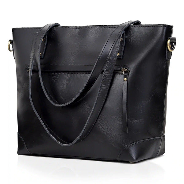 MARILYN BUFFALO LEATHER TOTE BAG