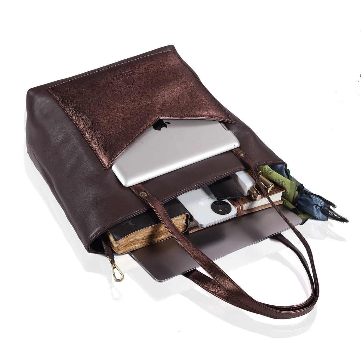 JULIET LEATHER TOTE BAG - LILAC