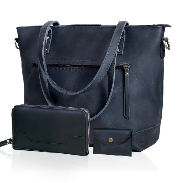 Marilyn Buffalo Leather Tote Combo