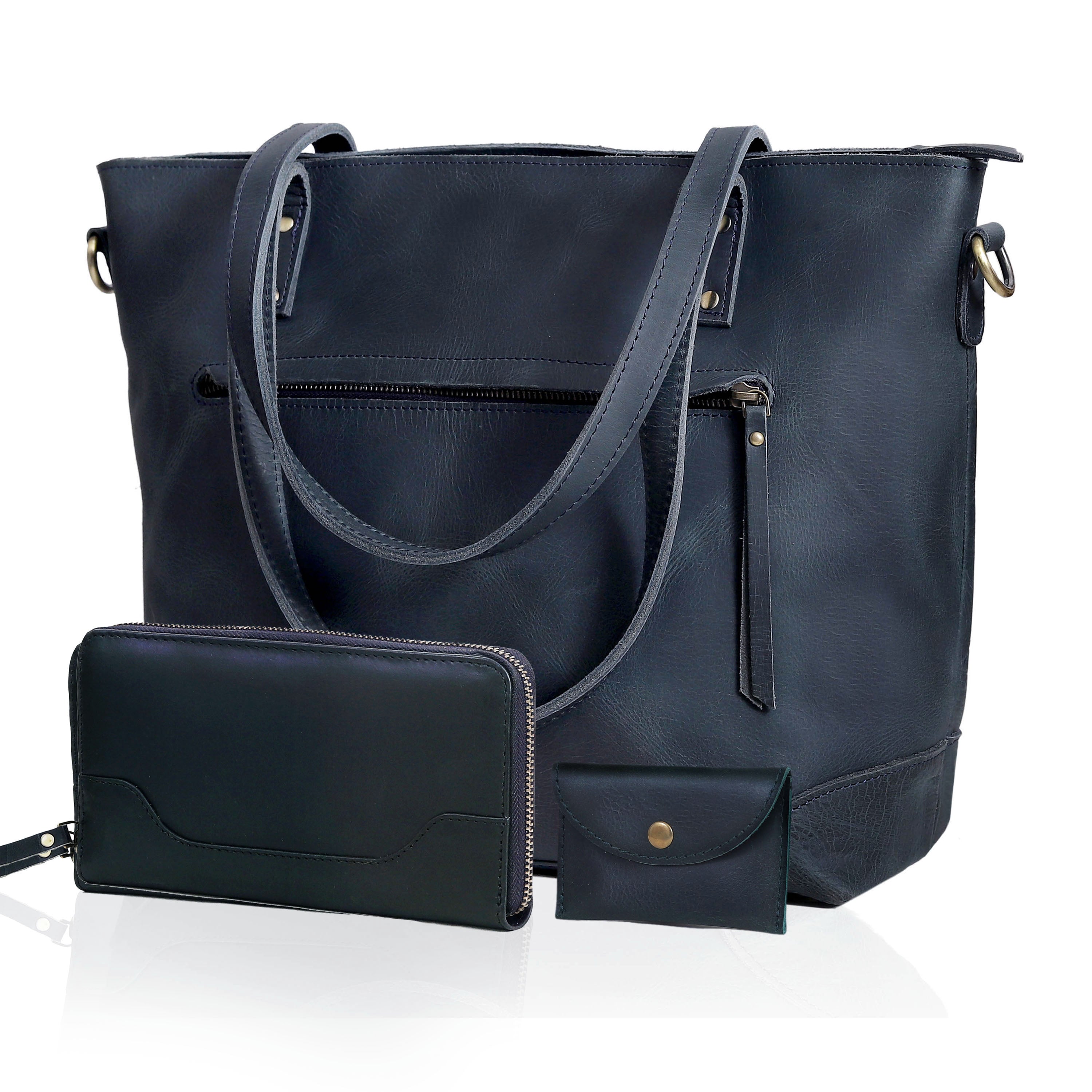 Black Leather Tote Bags | Stylish Totes by Denver Leather Craft