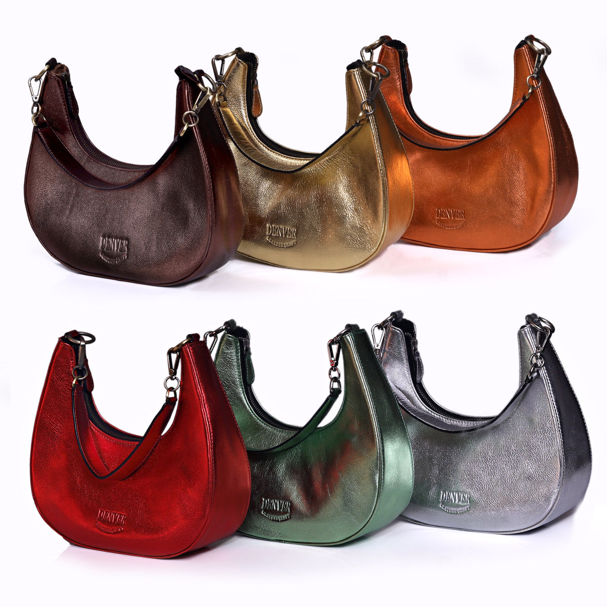 HALF MOON LEATHER PURSE - RICH GOLDEN - denverleathercraft