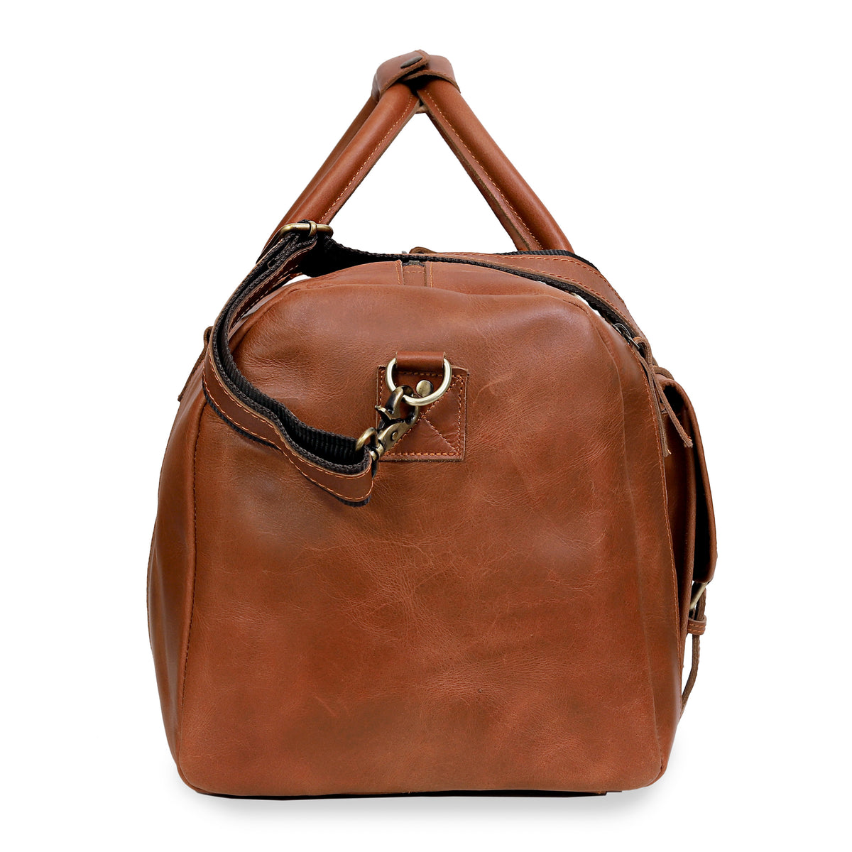 DAVIDSON LEATHER DUFFLE BAG