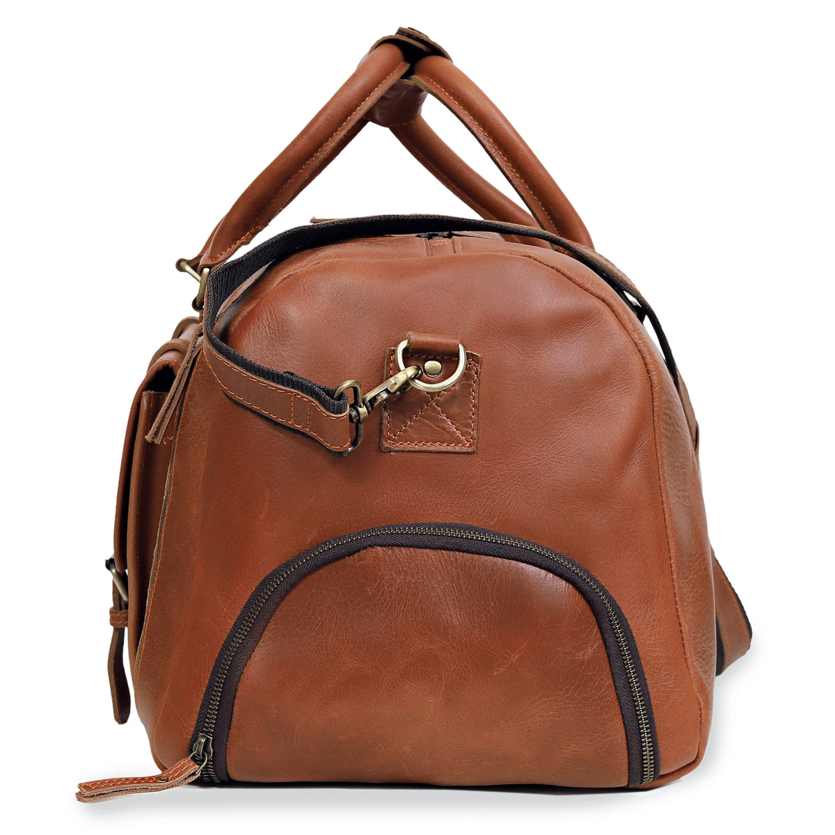 DAVIDSON LEATHER DUFFLE BAG