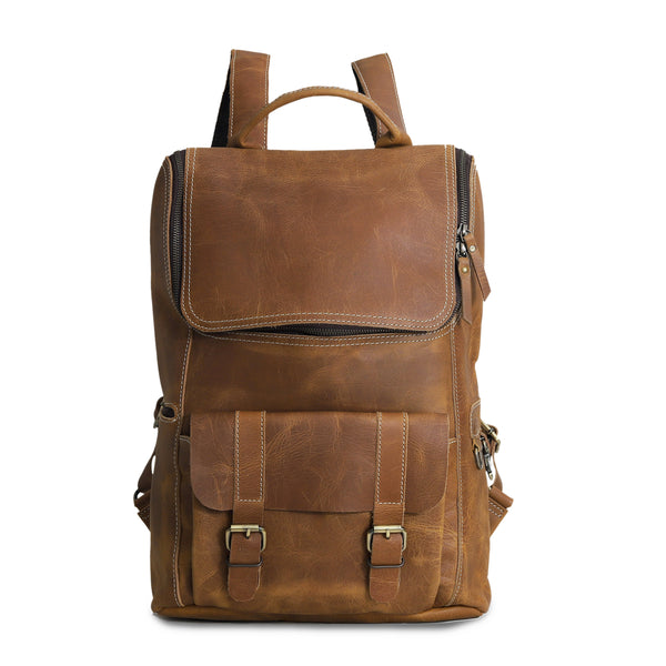 DLC BUFFALO LEATHER BACKPACK - TAN