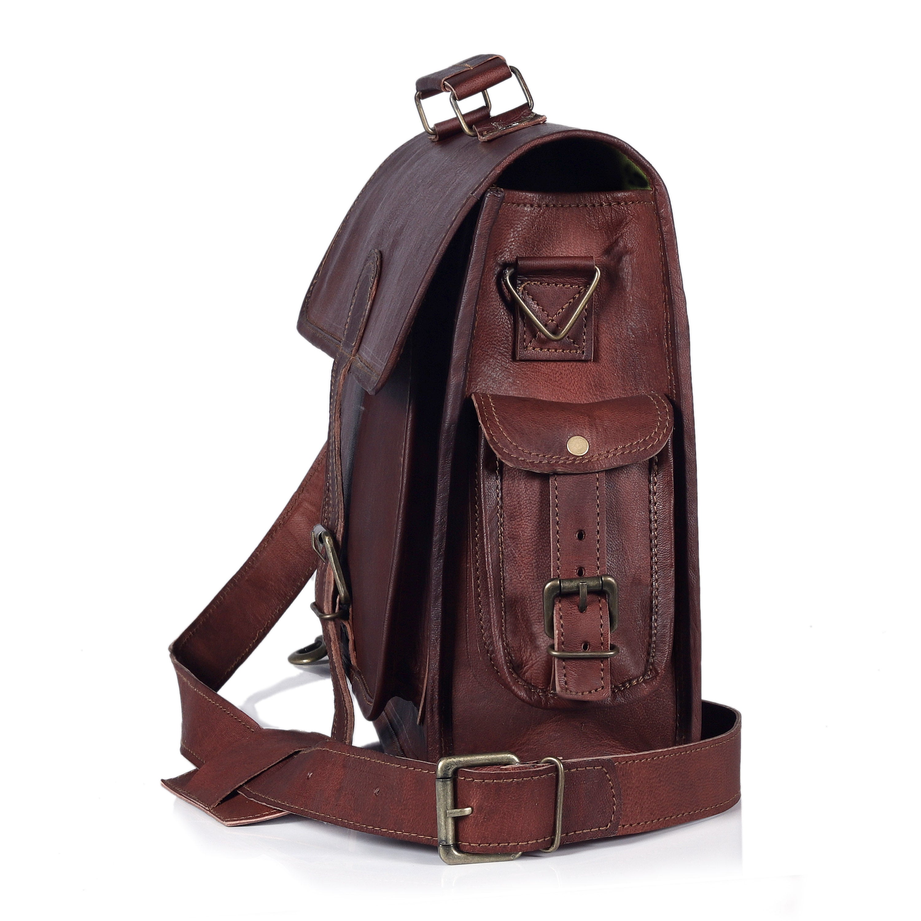 Josh Brown Leather Messenger Bag for Men | Denver Leather Craft