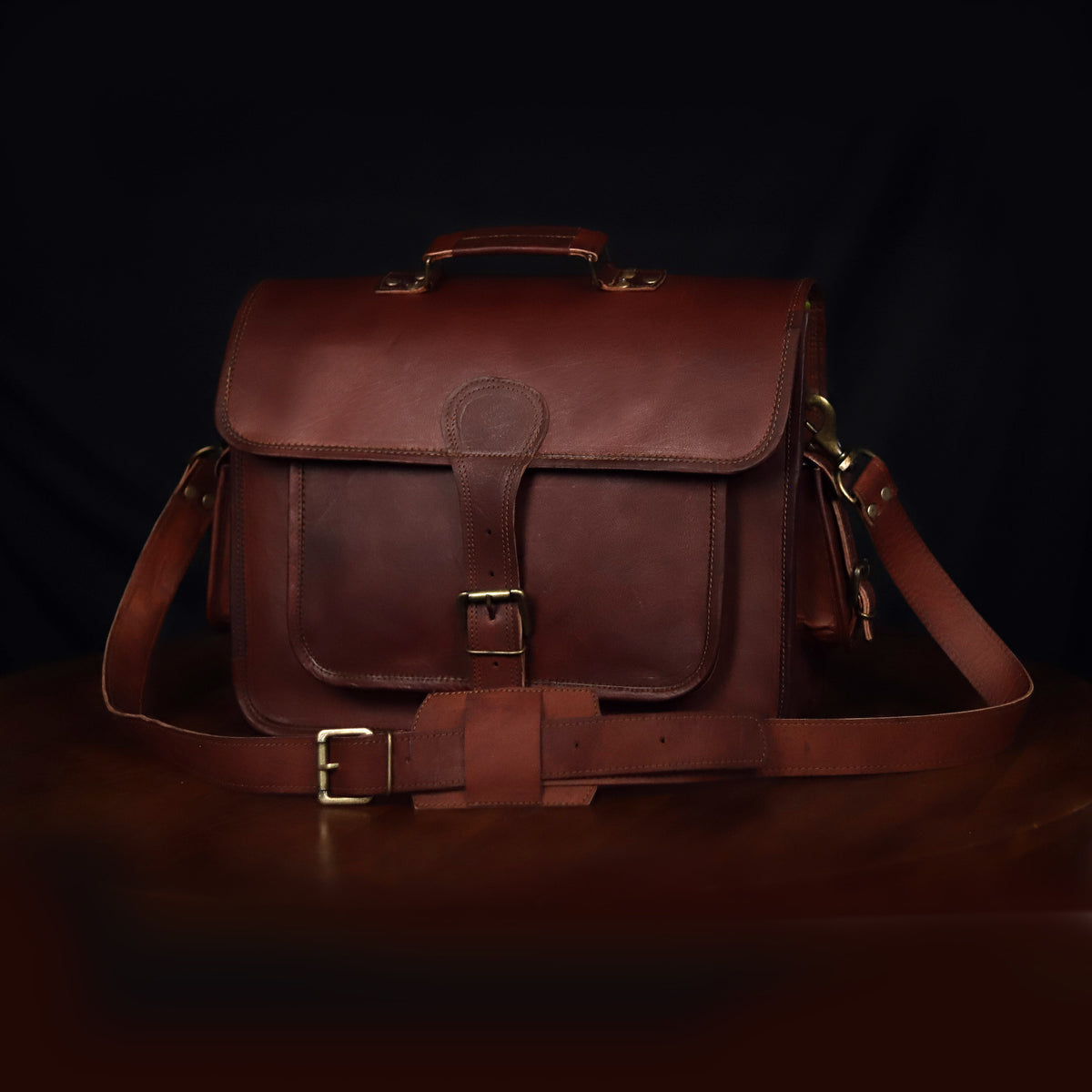 JOSH LEATHER MESSENGER BAG - denverleathercraft