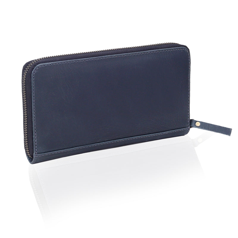 Seine Leather Wallet - NAVY - denverleathercraft