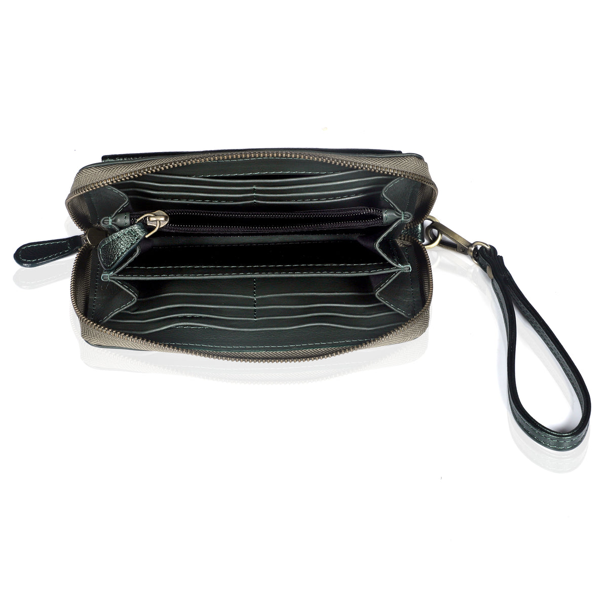 LUXE LEATHER WALLET - FORSET GREEN