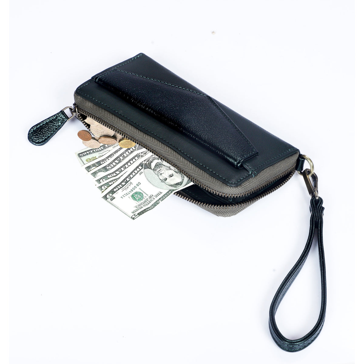 LUXE LEATHER WALLET - FORSET GREEN
