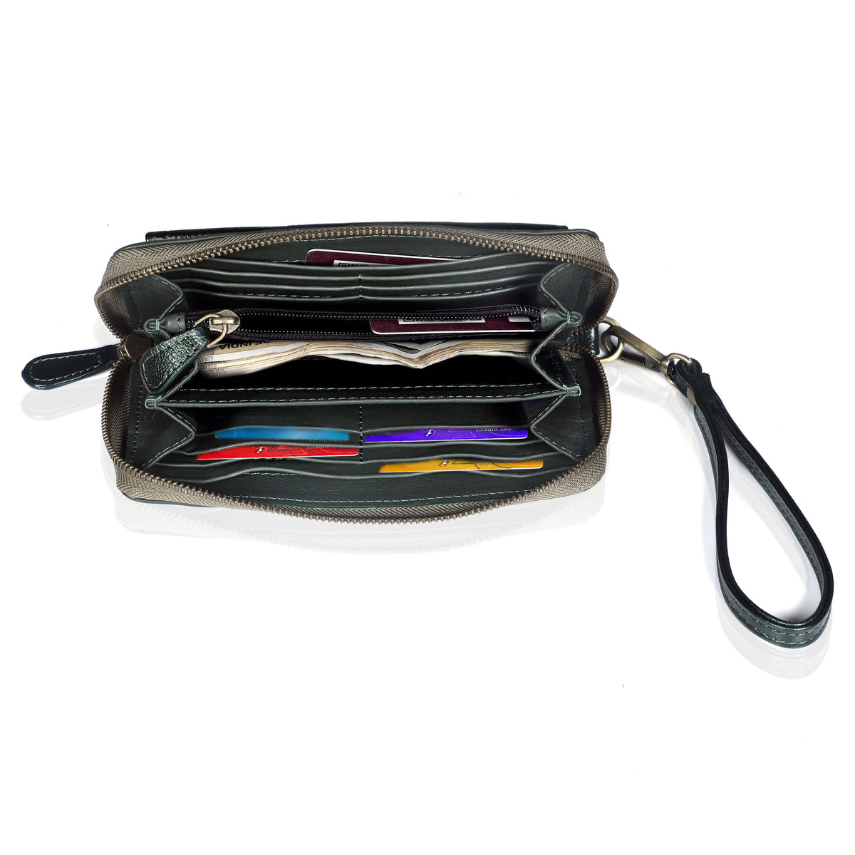LUXE LEATHER WALLET - FORSET GREEN