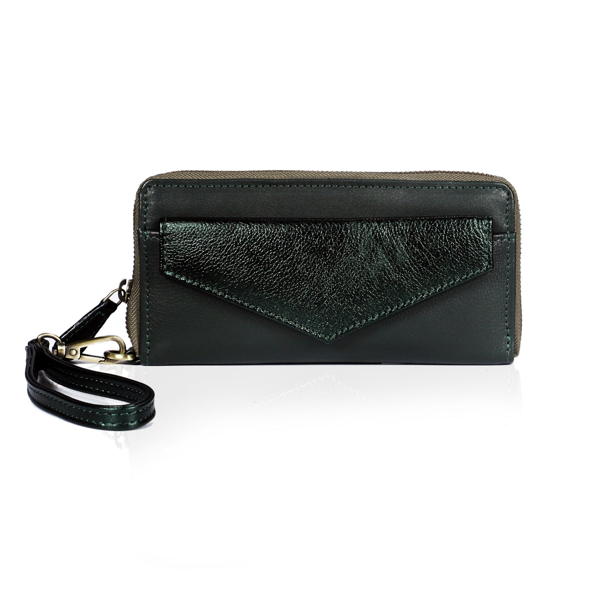LUXE LEATHER WALLET - FORSET GREEN