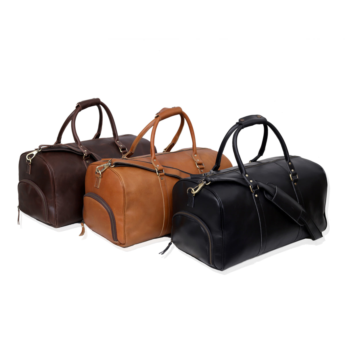 ALEXANDER LEATHER DUFFEL BAG FOR MEN