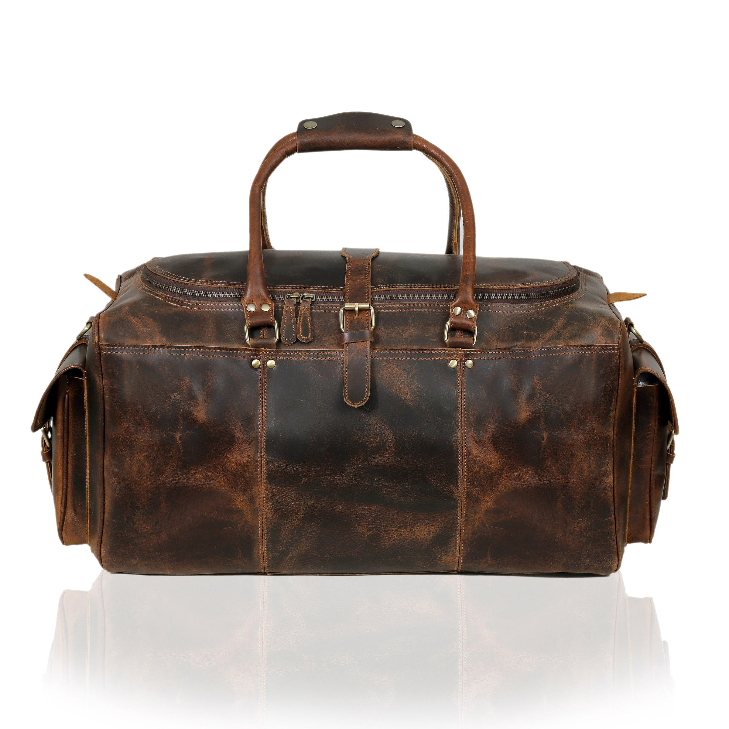 denver leather travel duffel bag ITALIAN LEATHER DUFFLE BAG