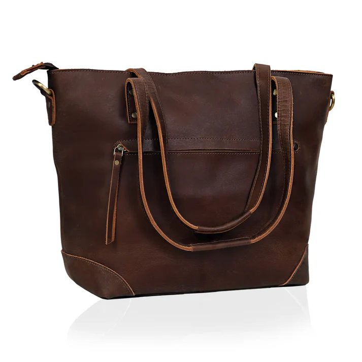 Marilyn Buffalo Leather Tote + Free Wallet & Coin Purse - denverleathercraft