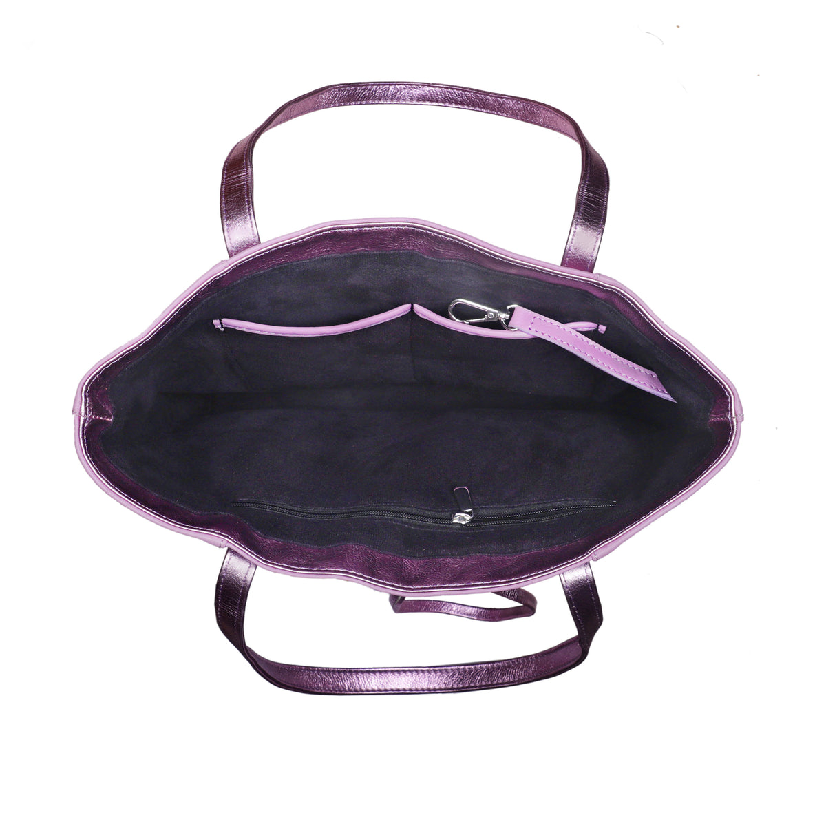 YUKON LEATHER TOTE BAG - LILAC