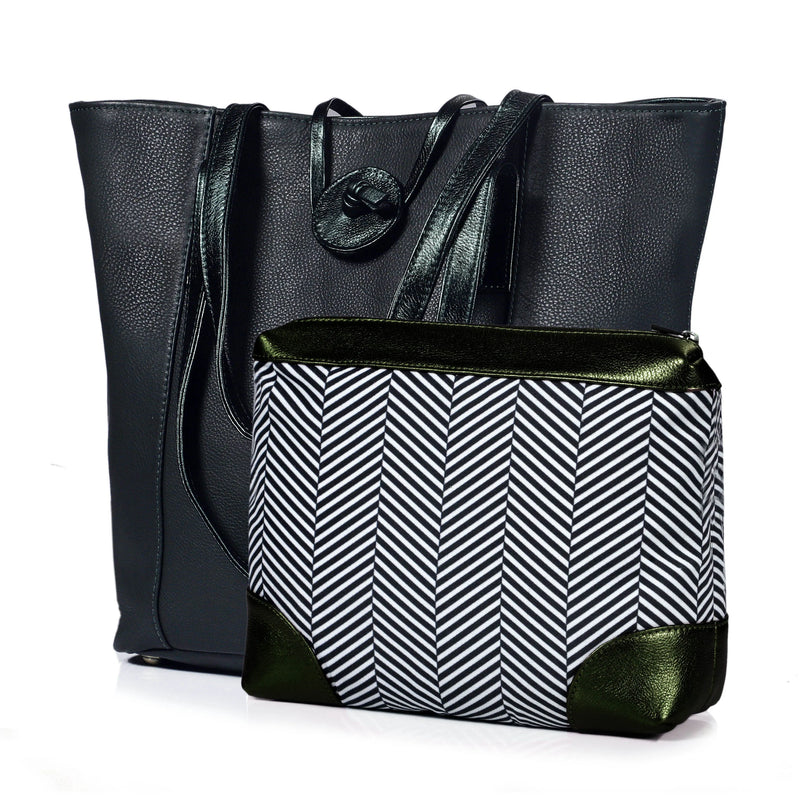 SEINNA LUXE LEATHER TOTE BAG - BERRY PURPLE - denverleathercraft