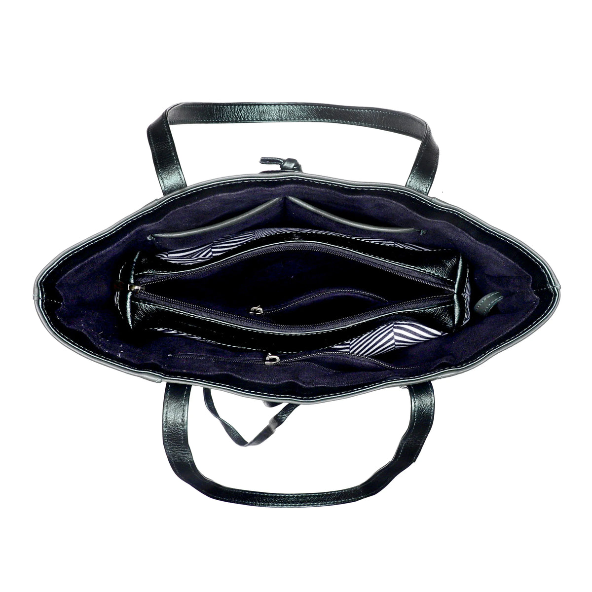 SEINNA LEDERTASCHE - KIESELGLAS METALLIC BEERE LILA