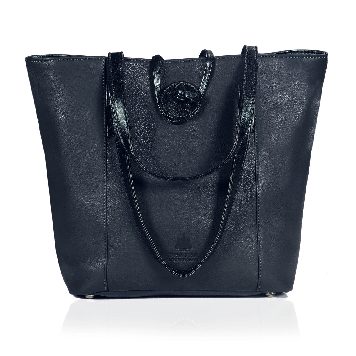 SEINNA LUXE LEATHER TOTE BAG - BERRY PURPLE - denverleathercraft