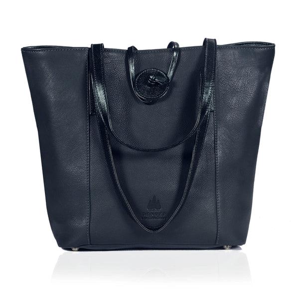 SEINNA LUXE LEATHER TOTE BAG - Forest Green