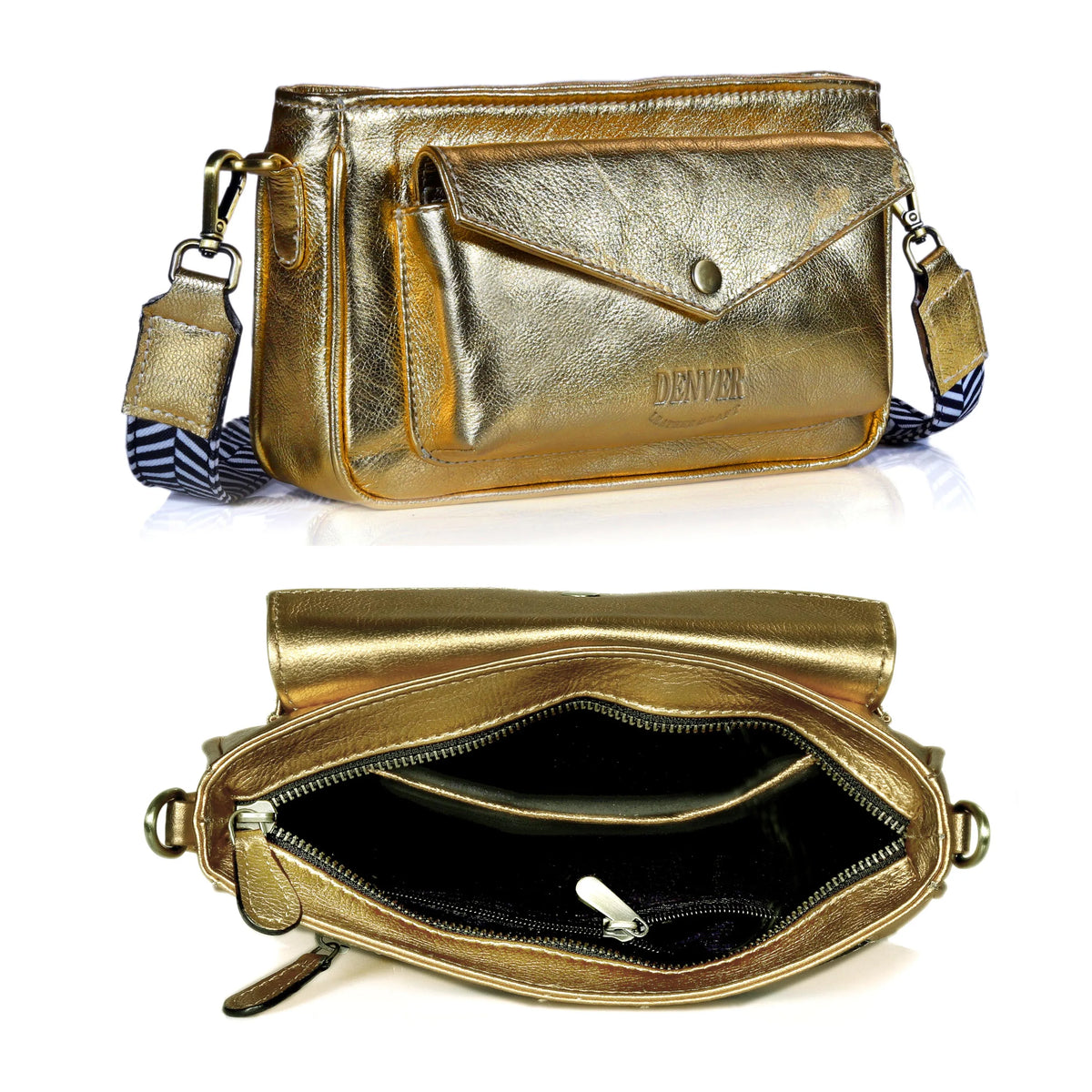 Leather Camera Bag Purse For Women - RICH GOLDEN