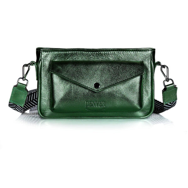 Leather Camera Bag Purse For Women - HOT GREEN