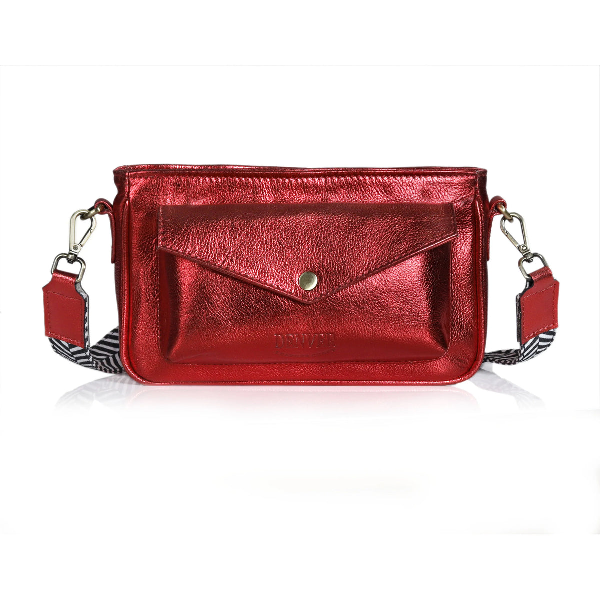 Leather Camera Bag Purse For Women - CARMINE RED