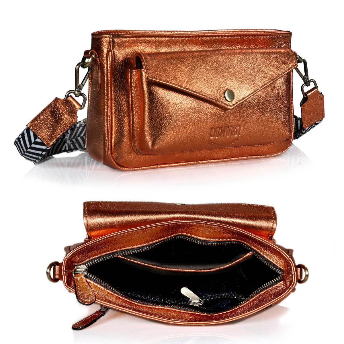 Leather Camera Bag Purse For Women - GINGER