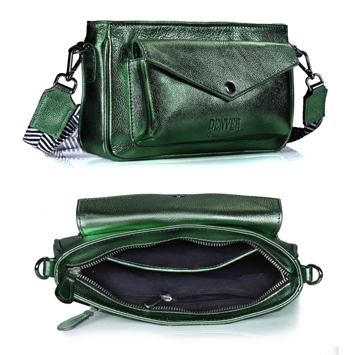 Leather Camera Bag Purse For Women - HOT GREEN