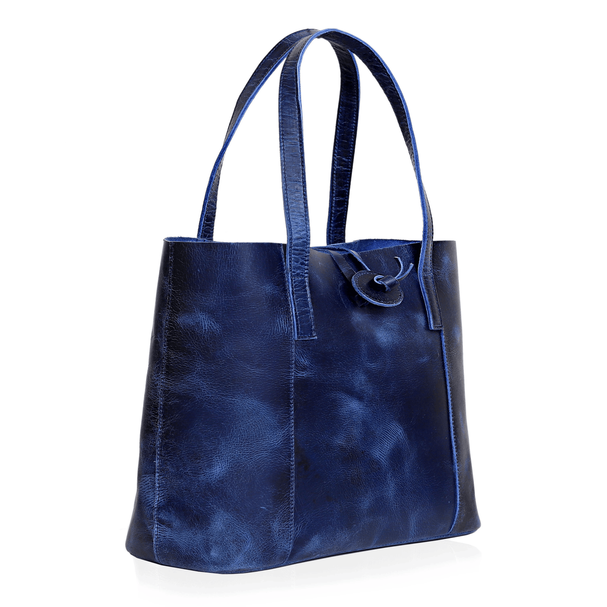 SEINNA LEATHER TOTE BAG - BLUE