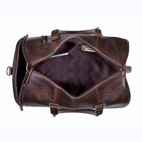 ARNOLD GYM LEATHER DUFFEL BAG - WOMEN