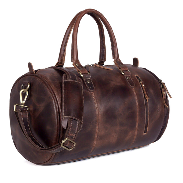 ARNOLD GYM LEATHER DUFFEL BAG - WOMEN