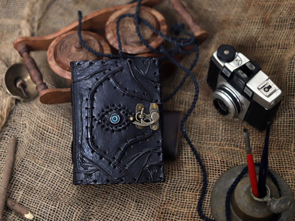 HOCUS POCUS LEATHER JOURNAL NOTEBOOK - BLACK