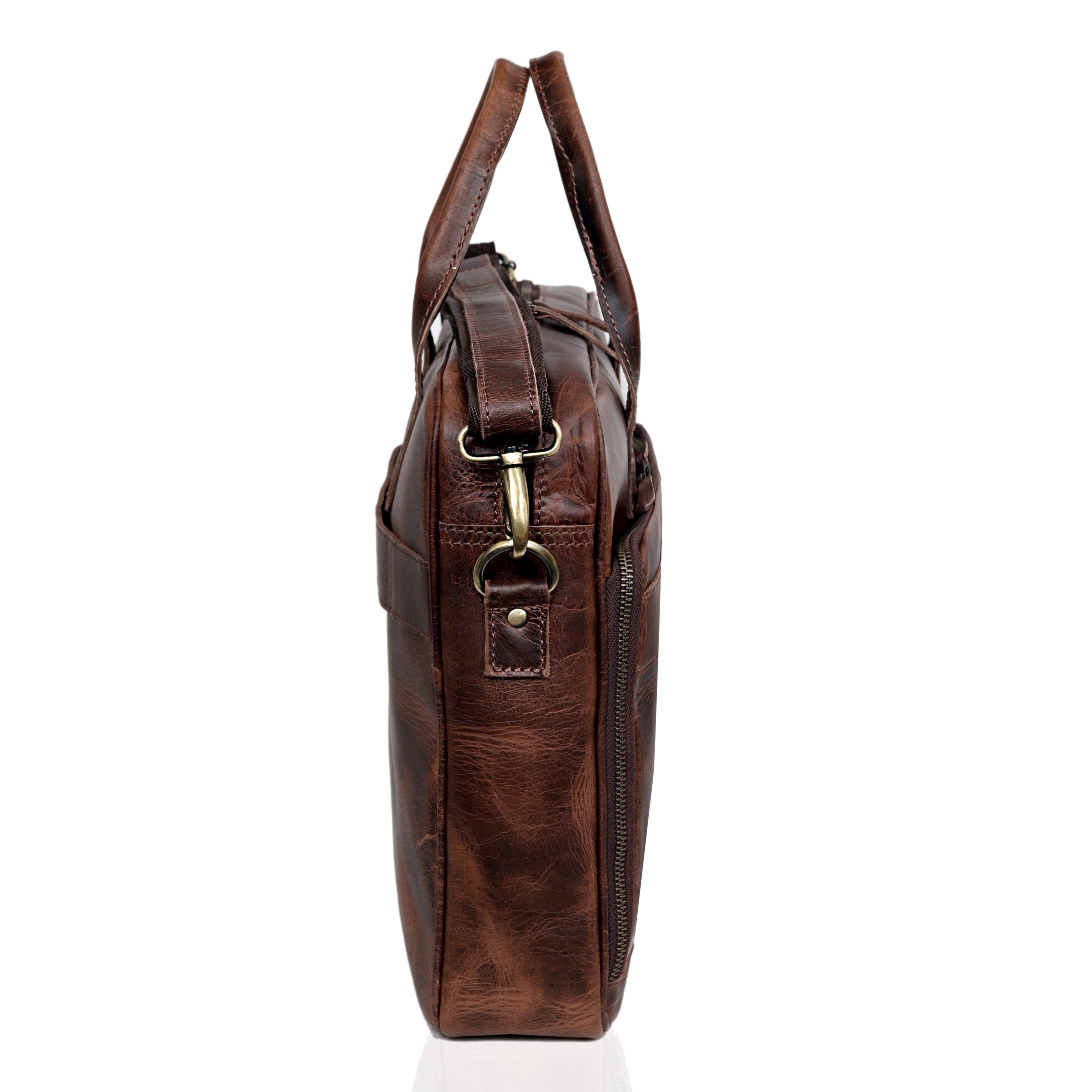 Professional Leather Briefcase for Men with Laptop Space