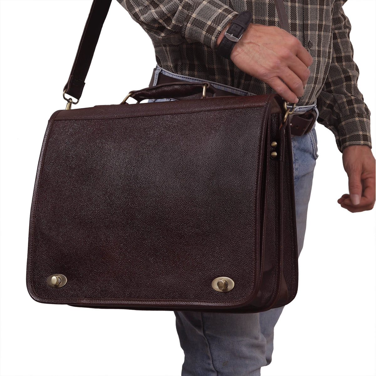 GLENN LEATHER BRIEFCASE BAG