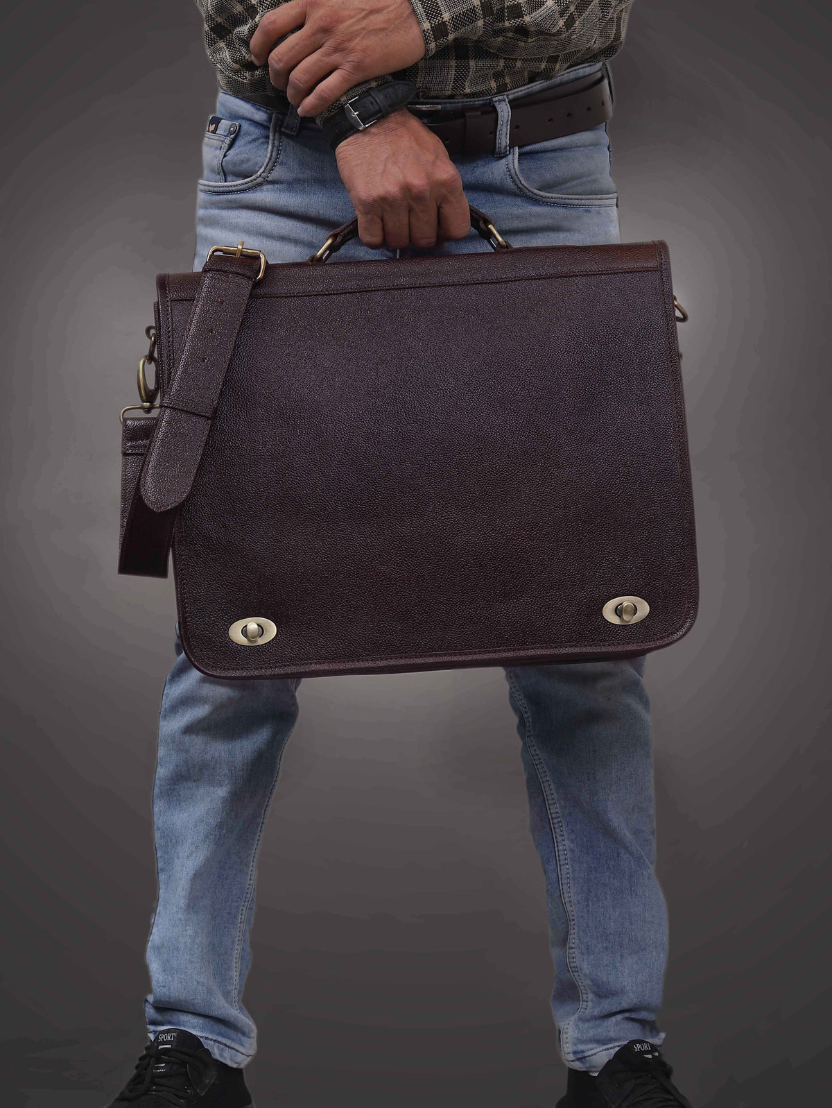 GLENN LEATHER BRIEFCASE BAG